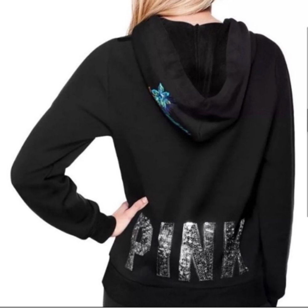 PINK VS TROPICAL BLING HIBISCUS
FLORAL HOODIE LARGE - Picture 4 of 10